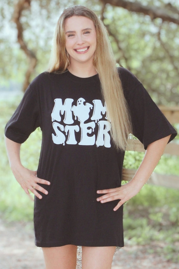 Momster Halloween Graphic Overfitted Tee (Defective)