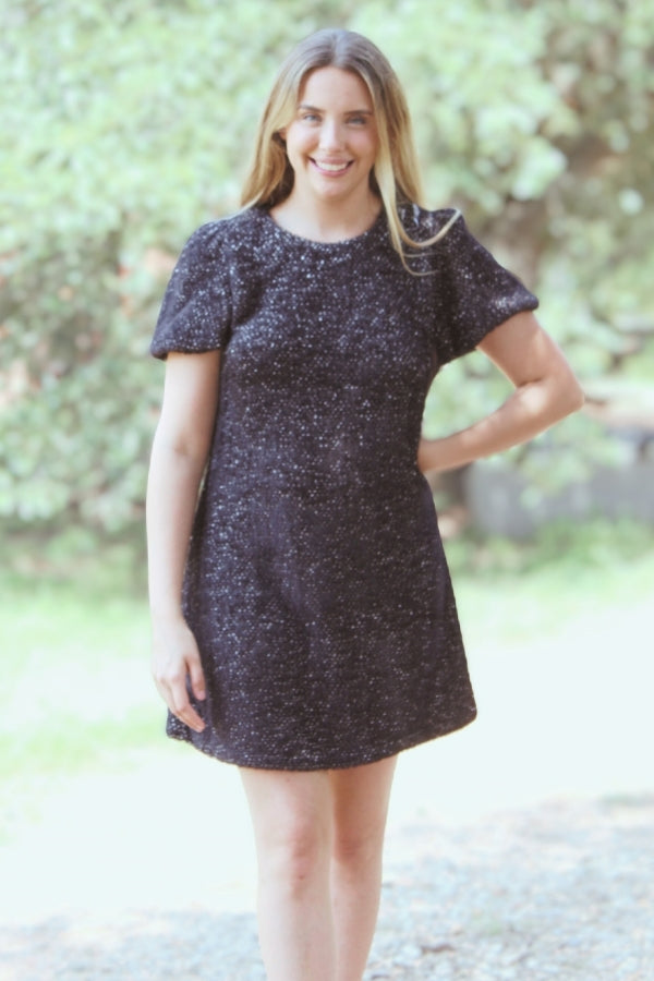 Discover the Perfect Fall/Winter Dress: Soft, Sparkly, and Irresistibly Cozy - Black