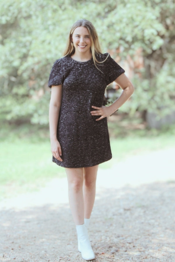 Discover the Perfect Fall/Winter Dress: Soft, Sparkly, and Irresistibly Cozy - Black