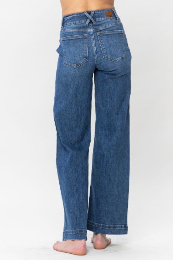 Judy Blue Jeans Double Button Wide Leg