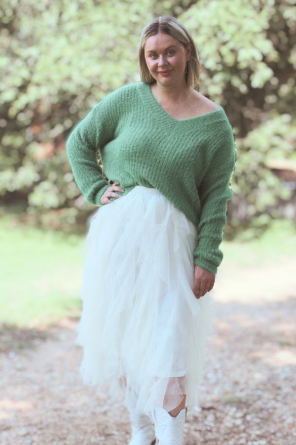 Discover the Perfect V-Neck Sweater: Soft, Sophisticated, and Ultimate Comfort - Green