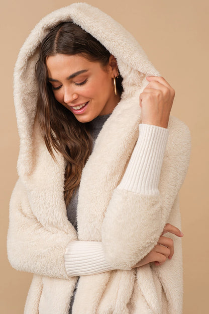 Ultra Soft Teddy Jacket - Cream